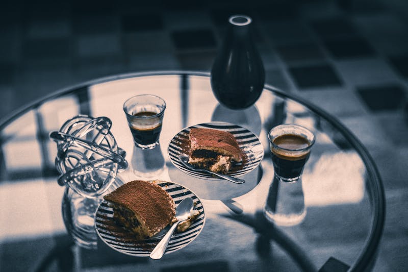 Classic tiramisu dessert with espresso